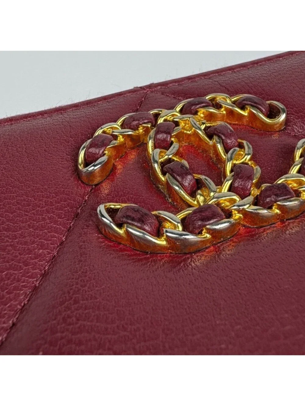 Chanel Coin Case CC Logo Zip Around Leather